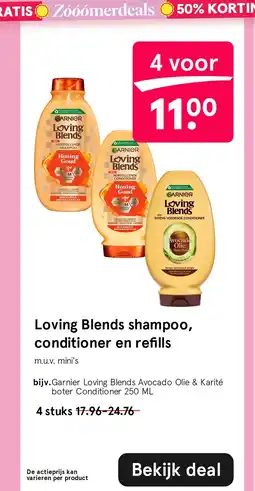 Etos Garnier Loving Blends Refill Avocado Olie & Shea Boter Shampoo 250 ML aanbieding