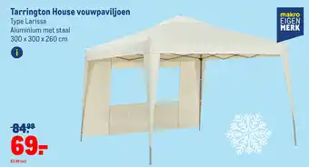 Makro Tarrington House vouwpaviljoen aanbieding