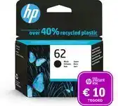 Bol.com HP 62 - Inktcartridge - Origineel - Standaard capaciteit - Zwart + Instant Ink tegoed aanbieding