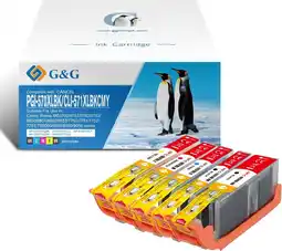 Bol.com G&G Canon PGI-570/CLI-571 XL - Huismerk Inktcartridge - Zwart / Cyaan / Magenta / Geel aanbieding