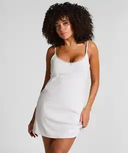 Hunkemoller Hunkemöller Pointelle slipdress Grijs aanbieding