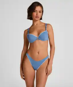 Hunkemoller Hunkemöller Hoog uitgesneden bikinibroekje Joburg Blauw aanbieding