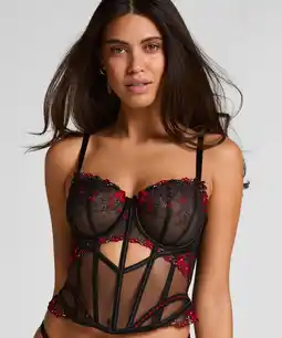 Hunkemoller Hunkemöller Bustier Peonie Zwart aanbieding