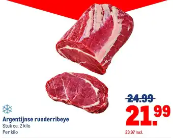 Makro Argentijnse runderribeye aanbieding