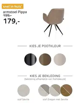 Henders & Hazel Armstoel pippa aanbieding