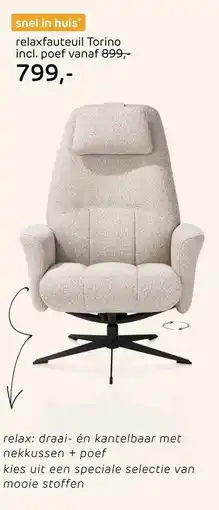 Henders & Hazel Relaxfauteuil torino aanbieding