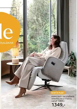 Henders & Hazel elektrisch verstelbare relaxfauteuil felino aanbieding