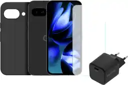 Coolblue Google Pixel 9a 128GB Zwart 5G + Compleet Accessoirepakket aanbieding