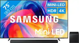 Coolblue Samsung Mini-led 75 M73H (2026) + Samsung HW-QS700F (2025) aanbieding