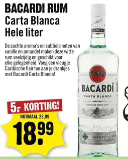 Dirck 3 Bacardi rum Carta Blanca aanbieding