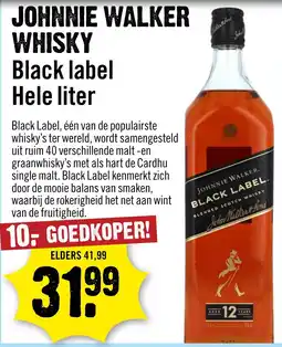 Dirck 3 johnnie walker whisky black label hele liter aanbieding