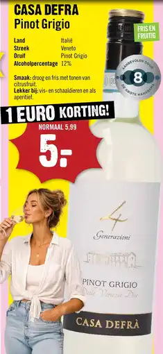 Dirck 3 Casa Defrà Pinot Grigio aanbieding