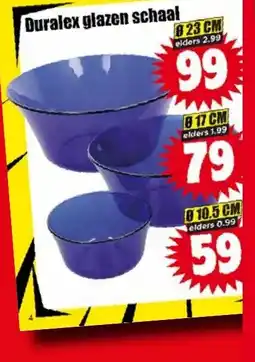 Dirck 3 Duralex glazen schaal aanbieding