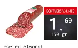 Naanhof Boerenmetworst aanbieding