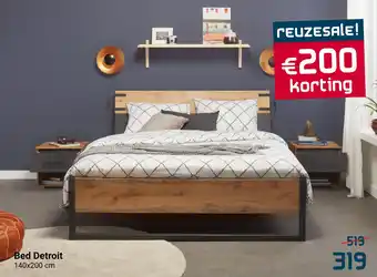 Beddenreus Bed Detroit 140x200 cm aanbieding