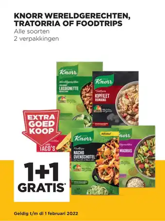 Jumbo KNORR WERELDGERECHTEN, TRATORRIA OF FOODTRIPS aanbieding