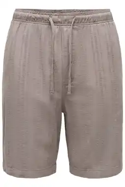 Wehkamp ONLY & SONS loose fit casual short met linnen - falcon aanbieding