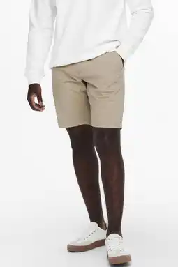 Wehkamp ONLY & SONS ONSCAM regular chino short beige aanbieding