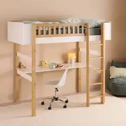 Wehkamp NOUS Kids kinderhoogslaper met bureau Seto (90x200 cm) aanbieding