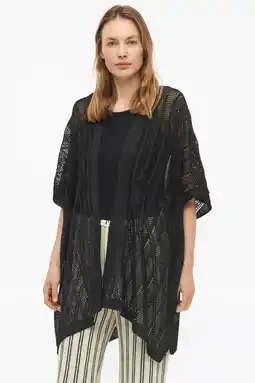 Wehkamp s.Oliver fijn gebreid kimono vest zwart aanbieding