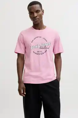 Wehkamp JACK & JONES ESSENTIALS regular T-shirt roze aanbieding