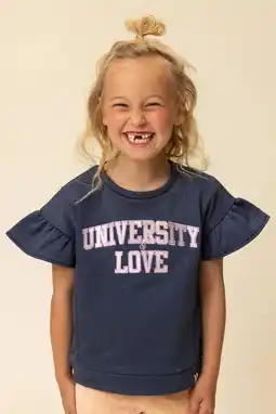 Wehkamp LOOXS little T-shirt donkerblauw met glitter aanbieding