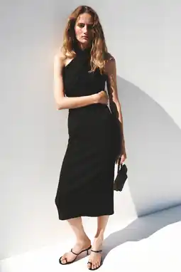 Wehkamp Mango halter midi jurk - zwart aanbieding