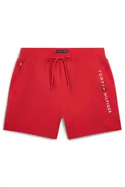 Wehkamp Tommy Hilfiger zwemshort met logo rood aanbieding