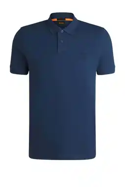 Wehkamp BOSS slim polo donkerblauw aanbieding