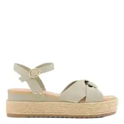 Wehkamp Graceland imitatieleren espadrilles met sleehak - mintgroen aanbieding