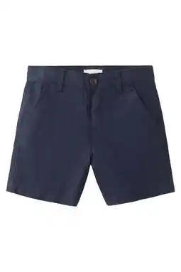 Wehkamp Mango Kids chino short met linnen donkerblauw aanbieding