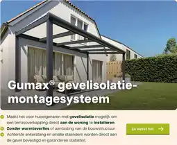 Tuinmaximaal Gumax® gevelisolatie-montagesysteem aanbieding