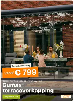 Tuinmaximaal Gumax® terrasoverkapping aanbieding