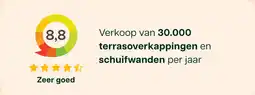 Tuinmaximaal Verkoop van 30.000 terrasoverkappingen en schuifwanden per jaar aanbieding