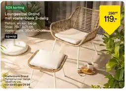Leen Bakker Bekijk Loungestoel Grand met voetenbank aanbieding