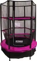 Bol.com SPRING Trampoline - 140 cm met veiligheidsnet - Black Edition - roze rand aanbieding