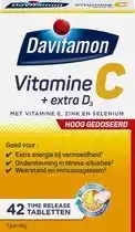 Bol.com Davitamon Vitamine C Forte + Extra vitamine D3 Time-Release- 42 Tabletten - Voedingssupplement aanbieding