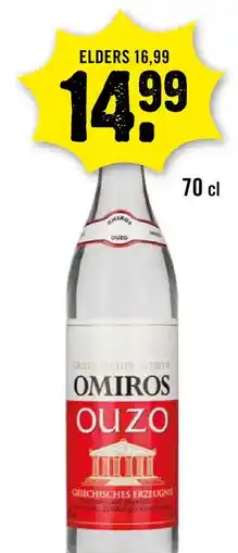 Dirck 3 Omiros Ouzo 70 cl aanbieding