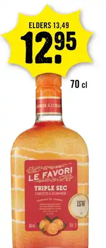 Dirck 3 Le Favori Triple Sec 70 cl aanbieding