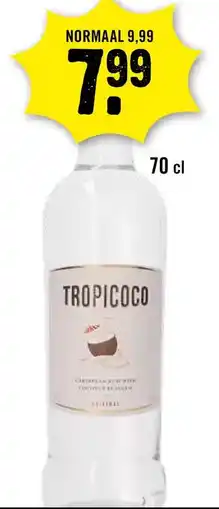 Dirck 3 Tropicoco Caribbean Rum 70 cl aanbieding
