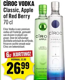 Dirck 3 Ciroc Vodka 70 cl aanbieding