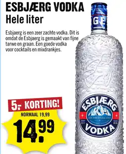 Dirck 3 Esbjaerg Vodka 100 cl aanbieding