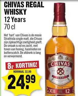 Dirck 3 Chivas Regal 12 years Whisky 70 cl aanbieding