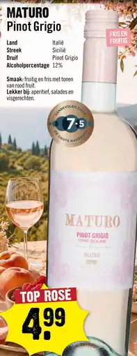 Dirck 3 Maturo Pinot Grigio Blush Rose 75 cl aanbieding