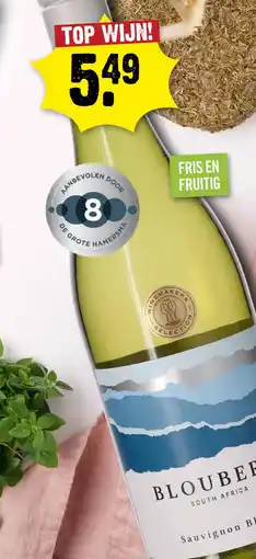 Dirck 3 Blouberg Sauvignon Blanc 75 cl aanbieding