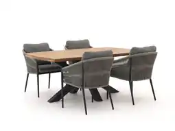Kees Smit + 10% kassakorting | Bellagio Mineo/Induno deens Ovaal 180cm dining tuinset 5-delig aanbieding
