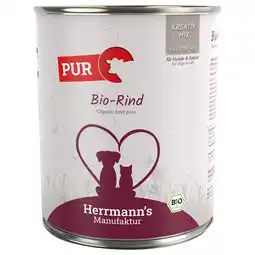 Zooplus Herrmann's Vlees Puur 6 x 800 g Hondenvoer - Bio-Rund aanbieding