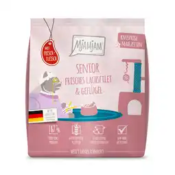 Zooplus 300 g MjAMjAM Knapperige Maaltijden Senior Zalm & Gevogelte Kattenvoer droog aanbieding