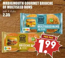 De Boerenschuur Mr Big Mouth gourmet brioche of multiseed buns aanbieding