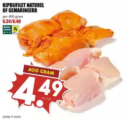 De Boerenschuur kipdijfilet naturel of gemarineerd aanbieding